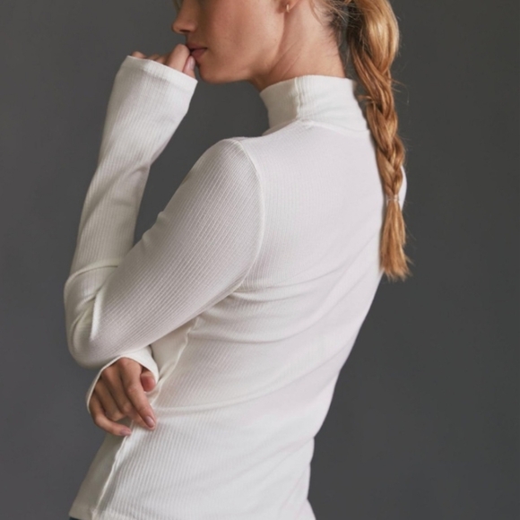 Anthropologie White Long Sleeve Tee - Picture 10 of 11